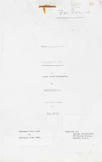 Jack Whittingham / James Bond: A copy first draft screenplay for ’Longitude 78 West’ the original title for ’Thunderball’, December 21st 1959 - February 15th 1960, | Bonhams