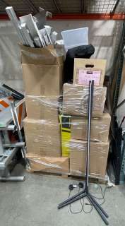 Pallet full of misc. set dec - electronics/ deck plates/ framed wall hangings etc. from "The Good Do | Direct Liquidation