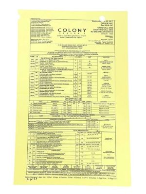 Lot 65 - Colony (2016–2018) - Call Sheet