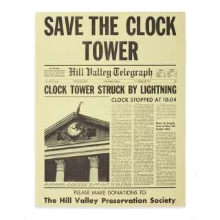 "Save the Clock Tower" Flyer Back to the Future | Studio Auctions