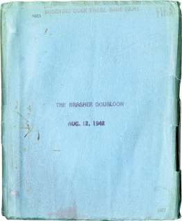 Time to Kill with working title The Brasher Doubloon final draft script. | Profiles in History