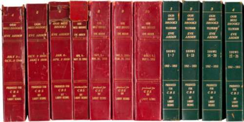 A Collection of Leather-Bound Radio and Television Scripts from "Our Miss Brooks." (Total: 11 Items) | Heritage