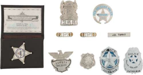 A Group of Prop Badges Including "J.D. Tippit’s" from "JFK." (Total: 10 Items) | Heritage