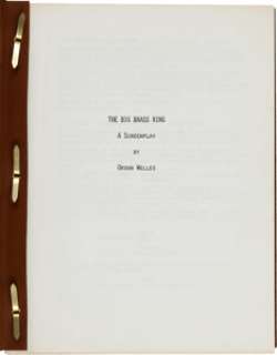 An Orson Welles Script from "The Big Brass Ring," 1980s. | Heritage