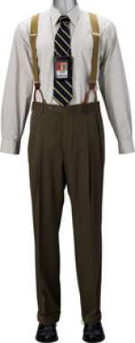 Dann Florek "Captain Donald ‘Don‘ Cragen" Shirt, Pants, Tie, Suspenders, Shoes and Detective Badge from Law & O...