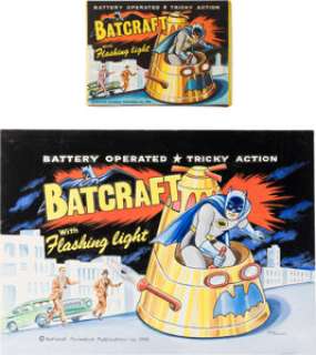 Batman Batcraft in Box with Artwork (Marx, 1966). | Heritage