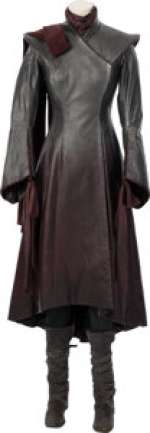 Daenerys Targaryen (Emilia Clarke) Leather Coat Ensemble from Game of Thrones (HBO® Original 2011-2019, Season 8). (Total: 6 Items)