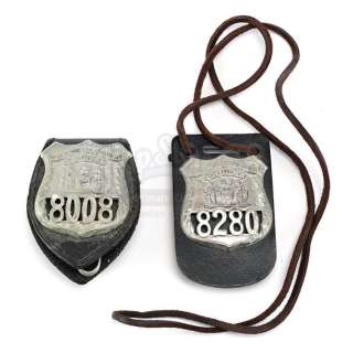 MONEY TRAIN (1995) - Lot 896 - John (Wesley Snipes) and Charlie Robinson‘s (Woody Harrelson) NYTP Badges