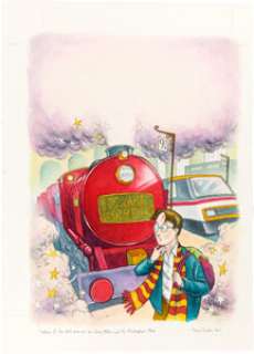 Harry Potter and the Philosopher‘s Stone (Published 1997), Front Cover Artwork by Thomas Taylor - The Only Work After The 1997 Original Artwork by The Artist.