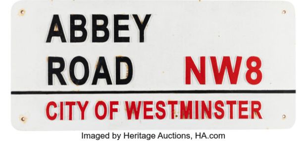 (The Beatles-Related) Official Abbey Road NW8, City Of Westminster British Street Sign. | Heritage