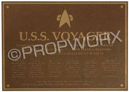 U.S.S. Voyager Dedication Plaque | Propworx