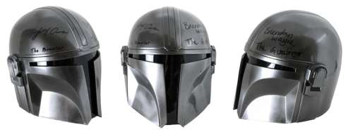 Star Wars: The Mandalorian Prop Replica Custom Made Helmet (SWAU) Limited Edition # 7 / 10 Signed by Lateef Crowder and Brendan Wayne | SWAU