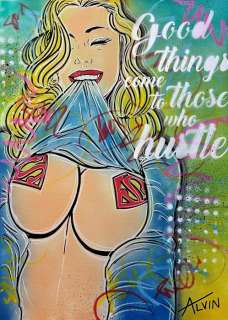 Alvin Silvrants (1979) - Original artwork - Hustling Supergirl | Catawiki