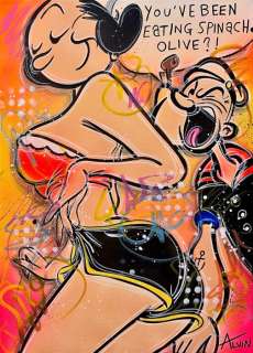 Alvin Silvrants (1979) - Popeye with Curvy Olive on Spinach | Catawiki