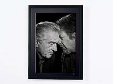 Robert de Niro & Al Pacino - Hollywood Legends | Robert De Niro & Al Pacino - Hollywood Legends - Fine Art Photography - Luxury Wooden Framed 70X50 cm - Limited Edition Nr 01 of 30 - Serial ID 17005 - Original Certificate (COA), Hologram Logo Editor and QR Code | Catawiki