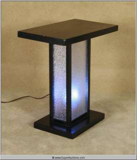 "Powder Blue" 2009 with "Patrick Swayze" Modern Side Table with Light up sides used as a Movie Prop | Super Auctions