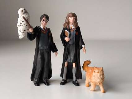 Themed collection - Harry Potter & Hedwig and Hermione Granger & Crookshanks - Schleich, Wizarding World | Catawiki