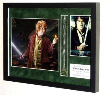 Hobbit, the - Martin Freeman (Bilbo Baggins) Premium 3d Framed with engraved ring (prop), signed + COA