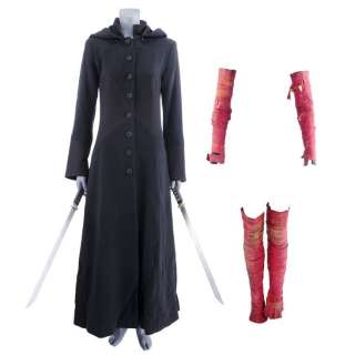 MARVEL‘S THE DEFENDERS (T.V. SERIES, 2017) - Lot 249 - Elektra Natchios‘ Stunt Defenders Coat, Arm and Leg Wraps, and Two Wakizashi