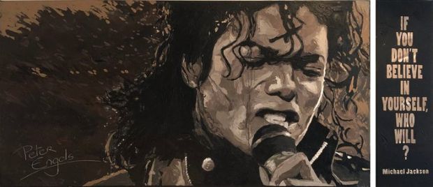 Peter Engels - "Michael Jackson - The Portrait That Cries" - Original Painting - Unique, Signed, Certificate of | Catawiki