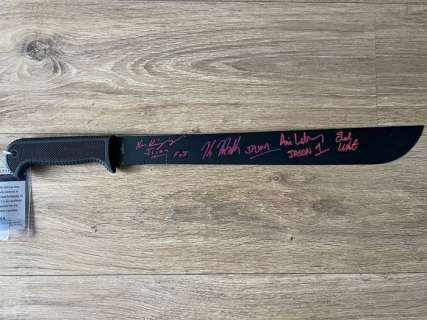Friday the 13th - Machete signed by Kane Hodder, Ari Lehman, Ken Kirzinger and Ted White | Catawiki