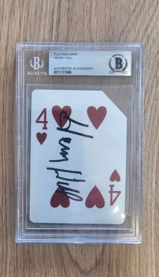 Henry Hill - Playing Card, signed - with Beckett Grading - 2019 | Catawiki
