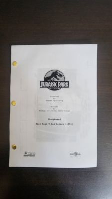 Jurassic Park - Storyboard - Main Road T-Rex Attack Scene - Universal | Catawiki