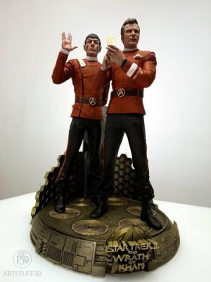 AS3D - Star Trek II: The Wrath of Khan - Kirk and Spock statue - 1:4 | Catawiki