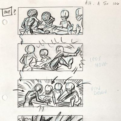 Mars Attacks! Original Storyboard Drawing by Pete Von Sholly (Warner Brothers, 1996) | Catawiki