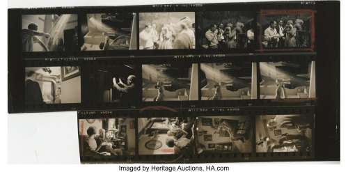 Alfred Hitchcock (7) contact sheets from Psycho....