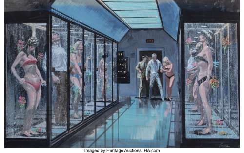 In Like Flint (3) concept paintings and storyboards by David A. Constable....