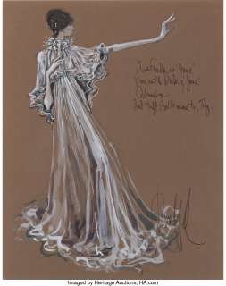 Jane Fonda "Jane Harper" costume sketch by Donfeld for Fun With Dick and Jane....