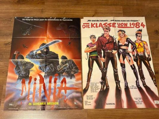 Michael J. Fox - Ninja: In Geheimer Mission” (1983) + “Class of 1984” (1982) – Cult / Action Lot of 2 Original 1980s - WOONDER | Catawiki