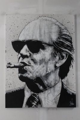 Jack Nicholson - painting - handpainted and signed - by Artist Vincent Mink - Portrait | Catawiki