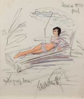 Lot 385 - Edith Head costume sketch for Shirley MacLaine in What a Way to Go!