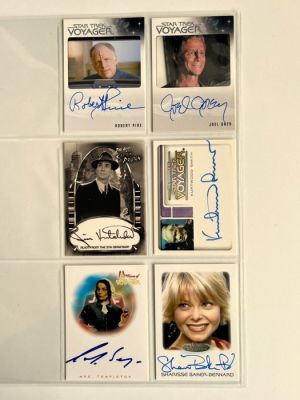 Unique set of 6 Star Trek Voyager hand signed autograph cards plus 260 trading cards | Catawiki