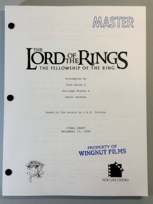 The Lord of the Rings: The Fellowship of the Ring (2001) - Final Draft Script - Wingnut Films | Catawiki