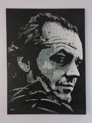 Jack Nicholson - The Shining - painting - handpainted and signed - by Artist Vincent Mink - Portrait | Catawiki