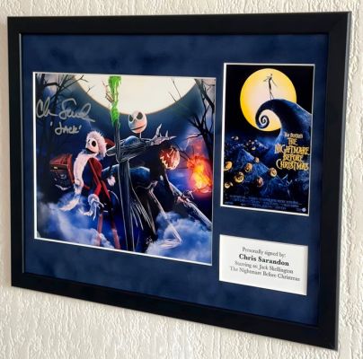 Nightmare before Christmas, a - Chris Sarandon (Voice Jack Skellington) Premium Framed, signed + COA | Catawiki