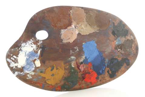 TULIP FEVER - Jan Van Loos‘s (Dane Dehann) Wooden Painter‘s Palette