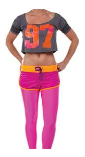 Lot 495 - "Sugar" pink and grey exercise ensemble.