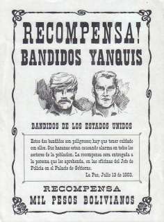 Butch Cassidy and the Sundance Kid rare prop wanted poster | Piece of the Past