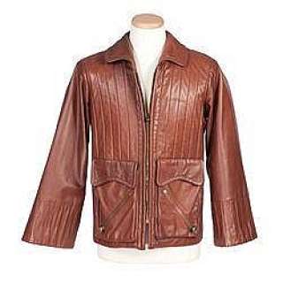 Lot 187 - WALTER KOENIG "CHEKOV" BROWN LEATHER JACKET FROM