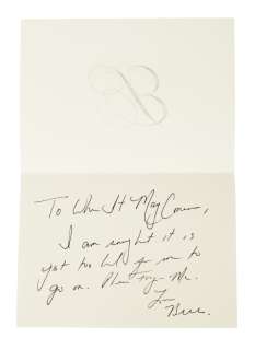 Lot 1482 - DESPERATE HOUSEWIVES: MARCIA CROSS "BREE VAN DE KAMP" SUICIDE LETTER AND WINE BOTTLE PROPS