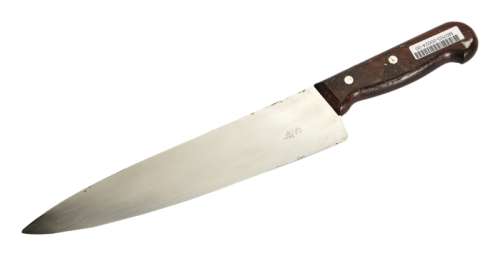 Lot 1257 - HALLOWEEN H20: JAMIE LEE CURTIS "LAURIE STRODE" BUTCHER KNIFE PROP (WITH DVD)