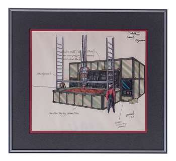 Lot 315 - Star Trek: The Next Generation (TV) - Original Legaran Tank from "Sarek" Concept Art (Rick Sternbach