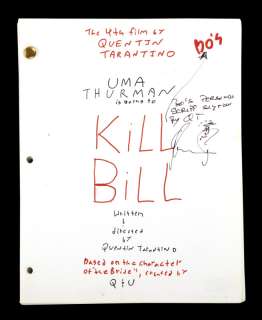 Lot 820 - KILL BILL: BO SVENSON SIGNED PERSONAL SCRIPT