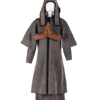 The Green Knight Lord in Waiting Chris McHallem Screen Worn Snap-Front Coat W/ Hands Attached, Long Sleeve Dress & Hat | VIP Fan Auctions