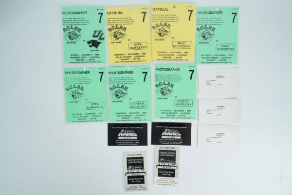 The Waterboy, Lot of (7) Production Used Field Passes | GWS Auctions