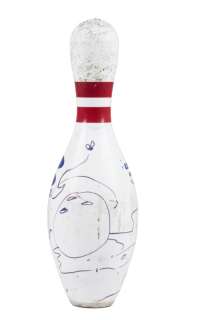 The Big Lebowski | Jeff Bridges "Jeffrey ’The Dude’ Lebowski" Signed and Illustrated Bowling Pin (H) | Julien’s